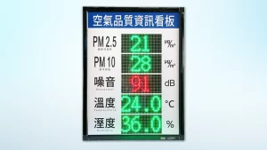 AQR5T_5合1空氣品質監測看板__噪音_PM2.5_PM10_溫度_濕度 戶外防水顯示看板